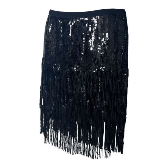 SETA Black Diamond Fringe Skirt Size M - Picture 3 of 8